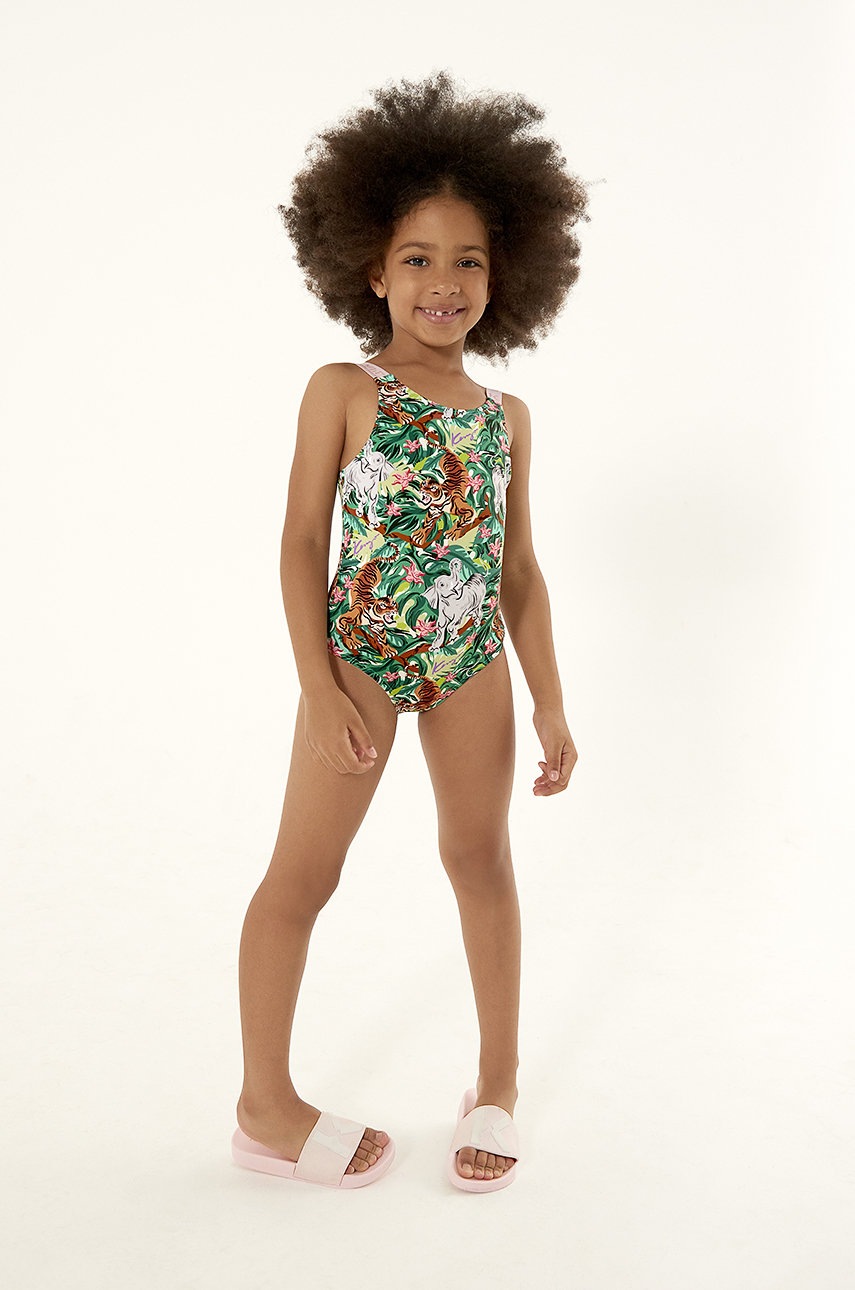 

Детски бански костюм Kenzo Kids в зелено, Зелен