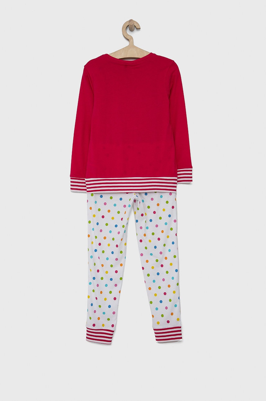 

Дитяча піжама United Colors of Benetton x Smiley World колір рожевий візерунок