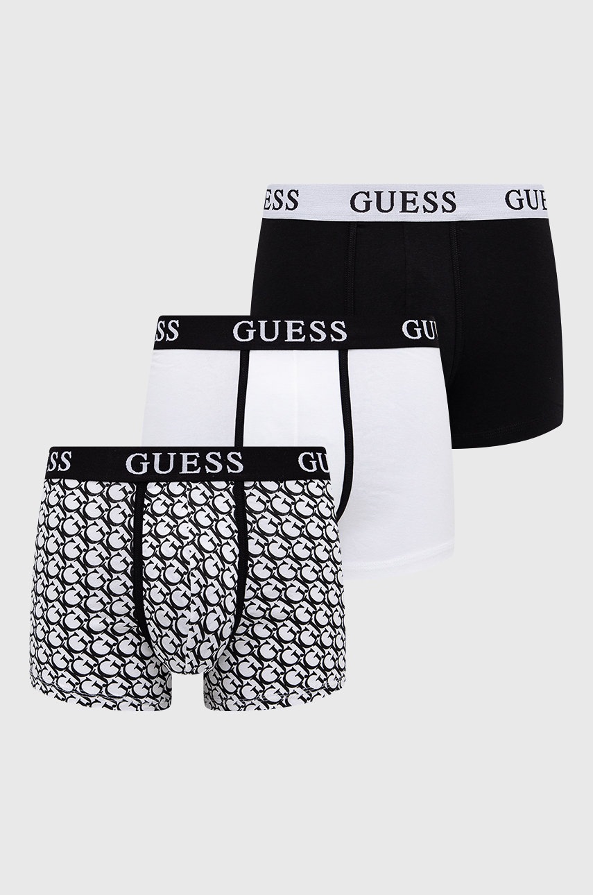 

Боксерки Guess (3 чифта) мъжки в черно, Черен