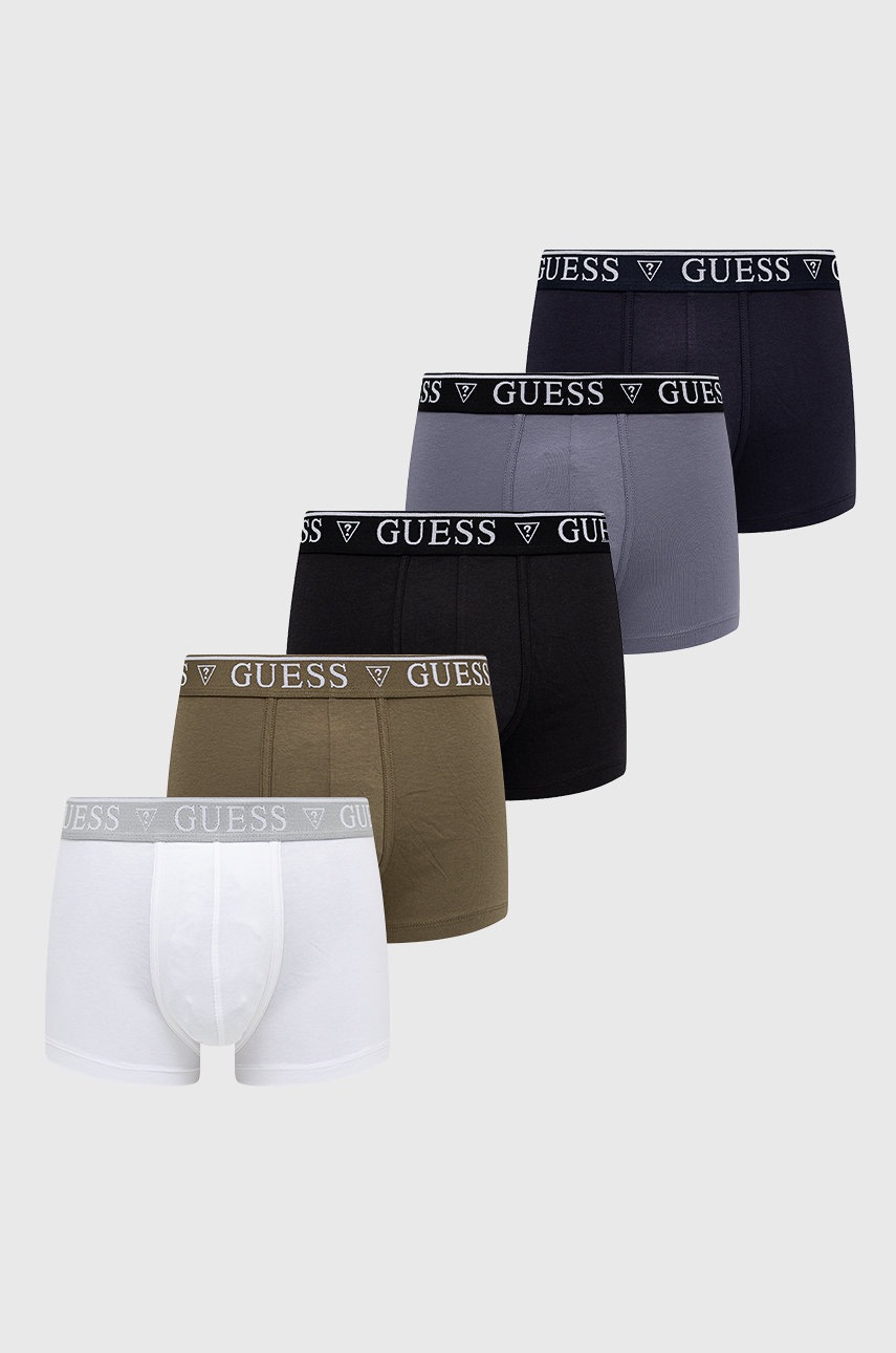 

Боксерки Guess (5 чифта) мъжки в бяло, Бял