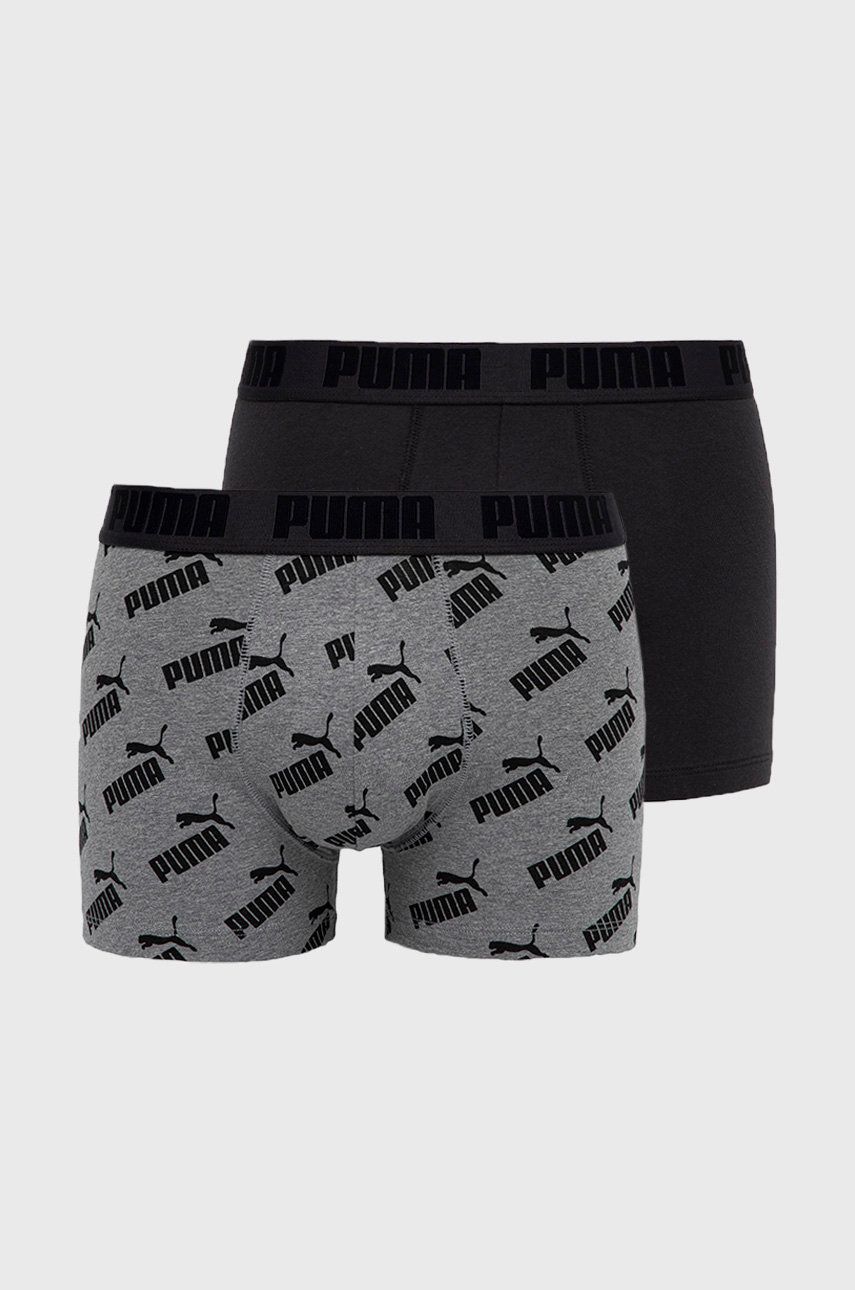 Boxerky Puma (2-pack) 935054 pánské, šedá barva