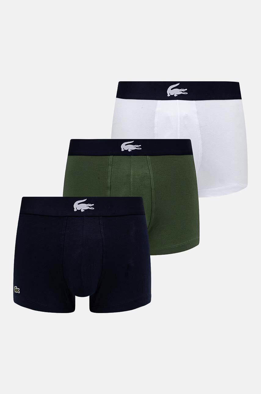 Levně Boxerky Lacoste ( 3-pak) pánské, bílá barva