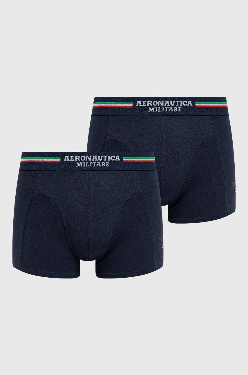 Aeronautica Militare Boxeri (2-pack) bărbați, culoarea albastru marin