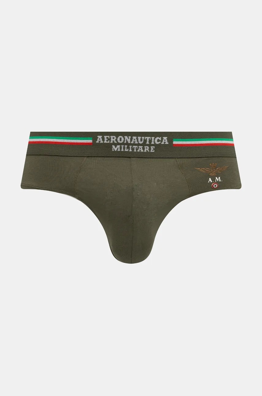 Aeronautica Militare Slip (2-pack) bărbați, culoarea verde