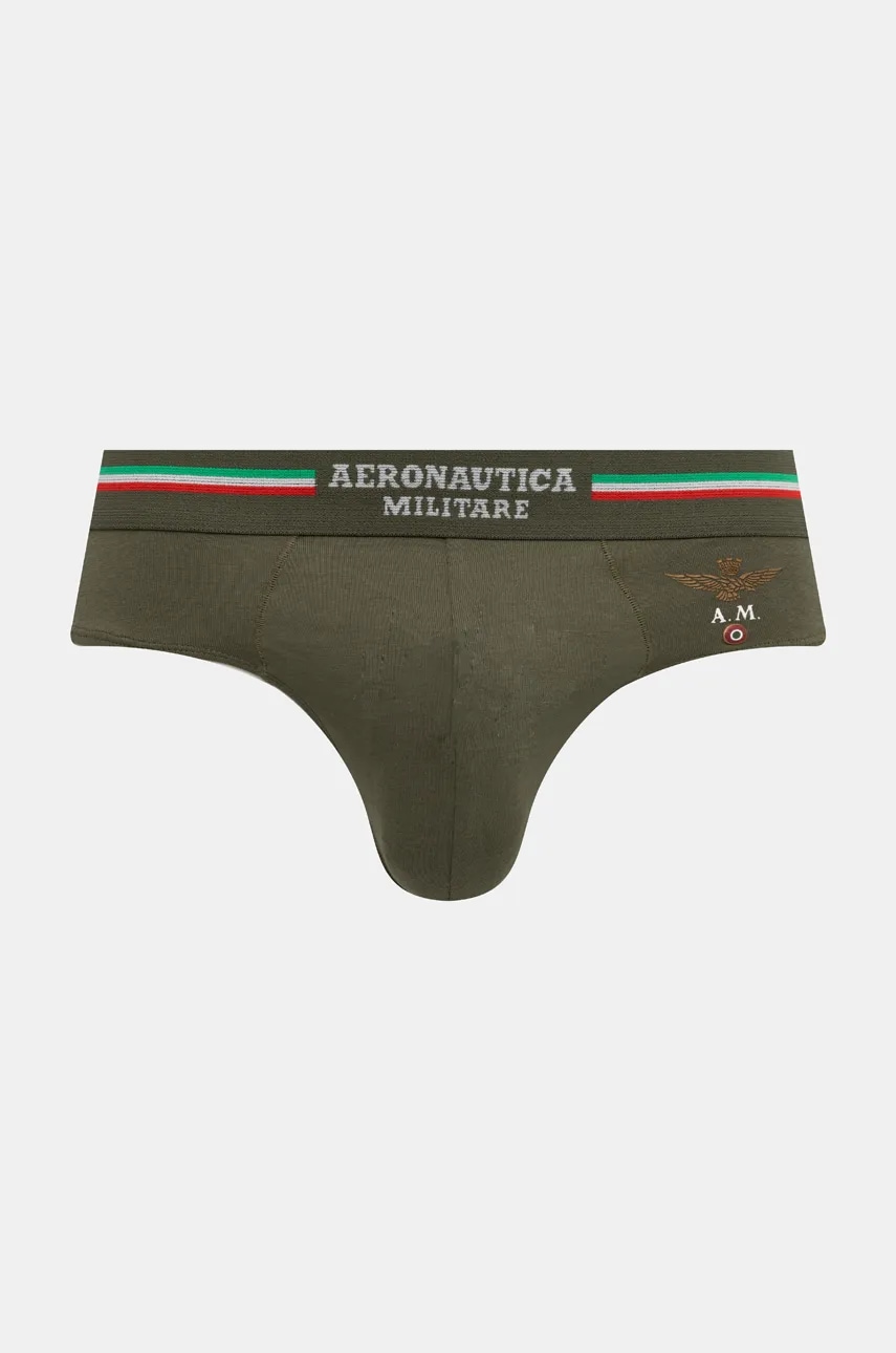 Aeronautica Militare Slip (2-pack) bărbați, culoarea verde