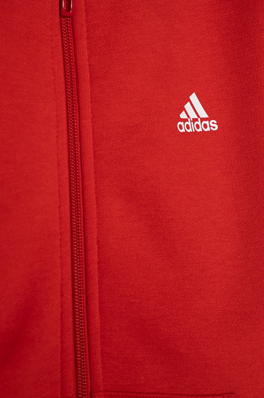 

Дитяча кофта adidas колір червоний гладка
