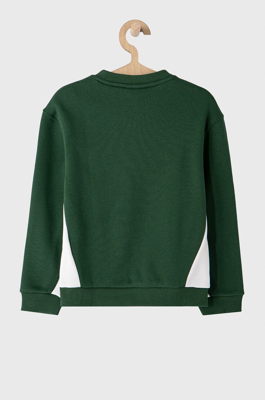 

Детская кофта Lacoste цвет зелёный с принтом