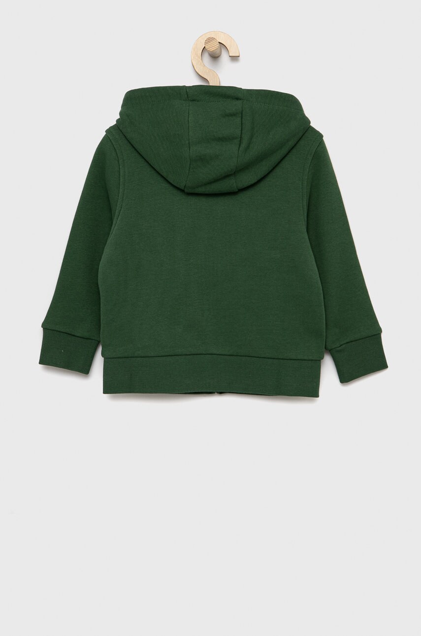 

Детская кофта Lacoste цвет зелёный однотонная