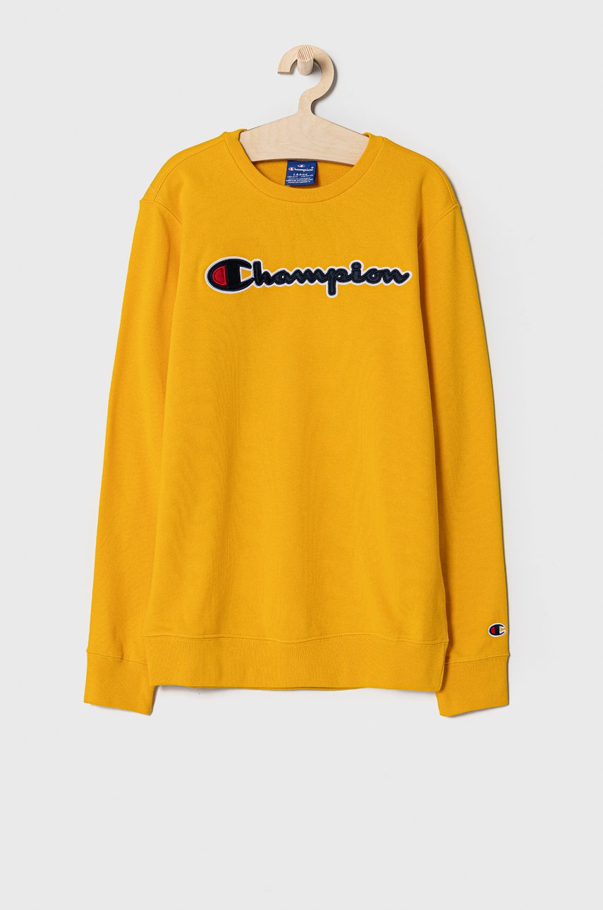 

Детски суичър Champion 305251 в жълто с апликация, Жълт