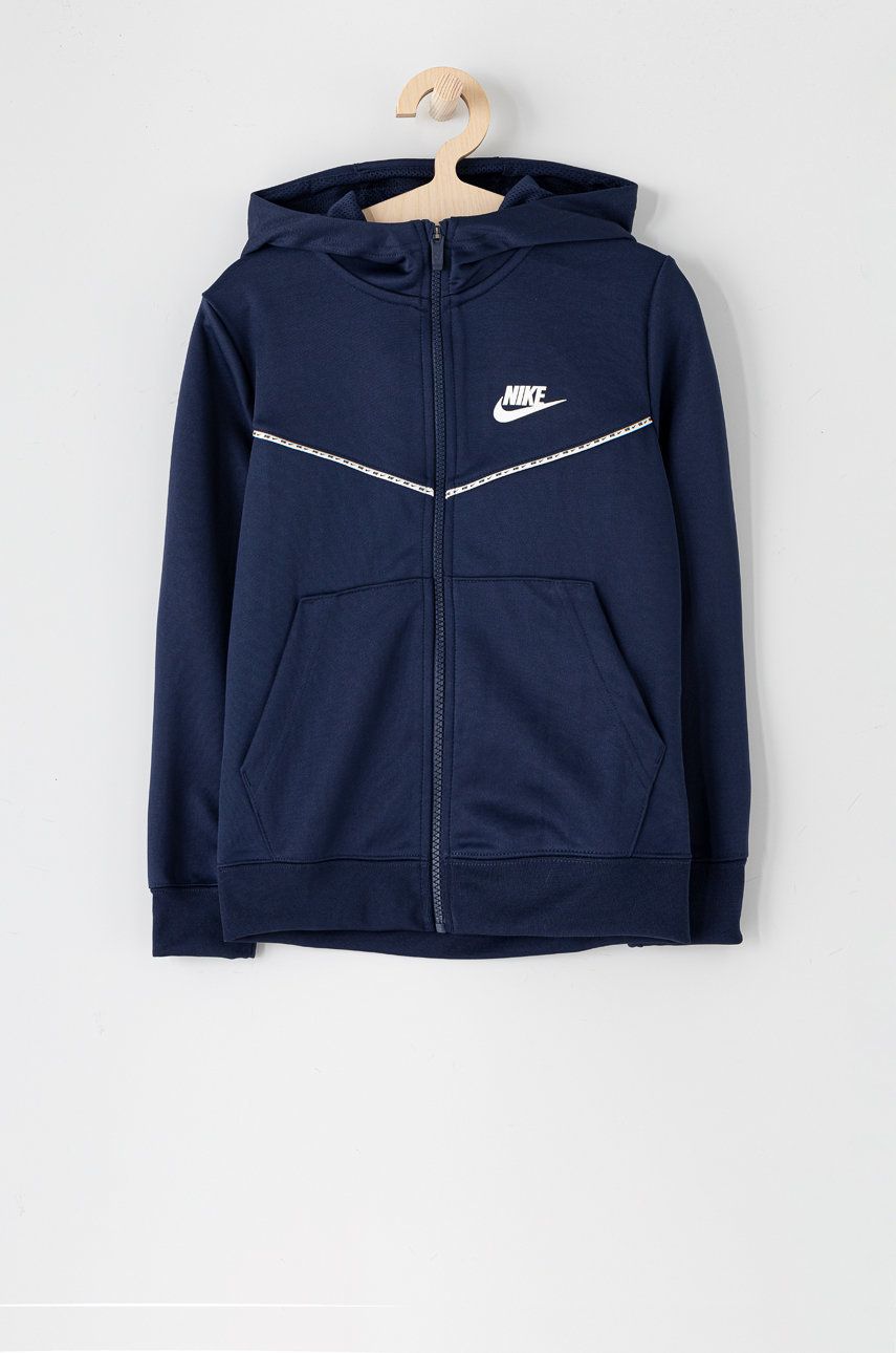 Nike Kids Bluza dziecięca kolor granatowy z kapturem gładka