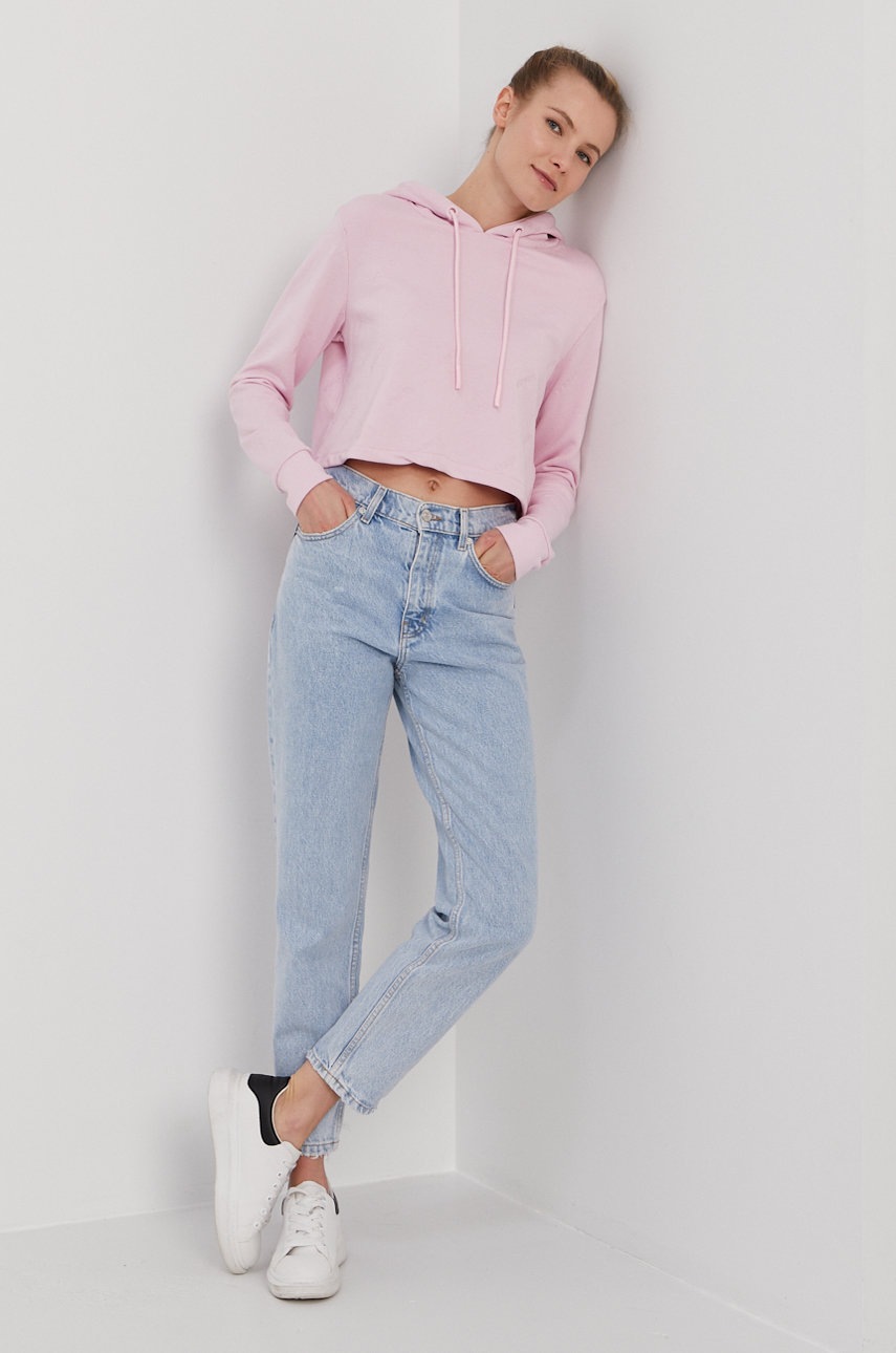 

Кофта Guess женская цвет розовый гладкая