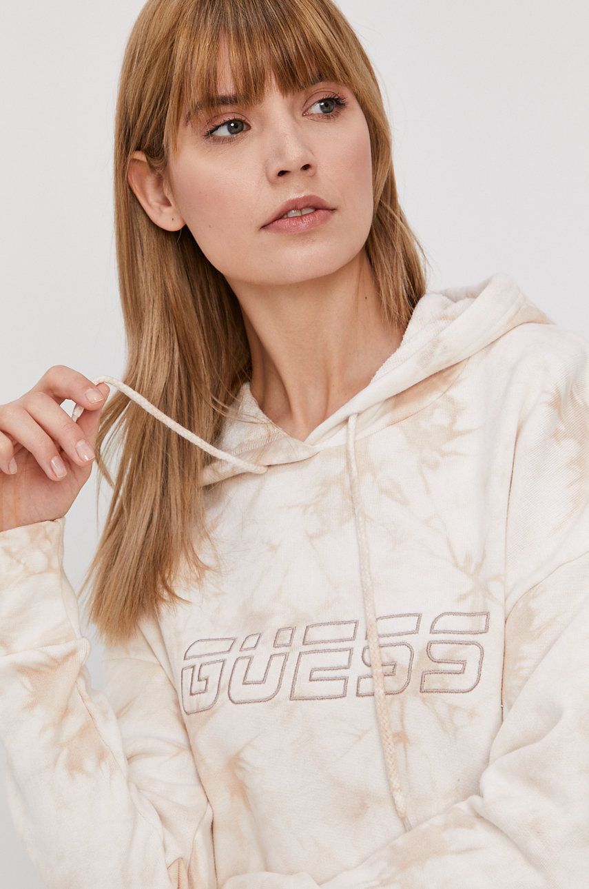 Guess bluza damska z kapturem wzorzysta