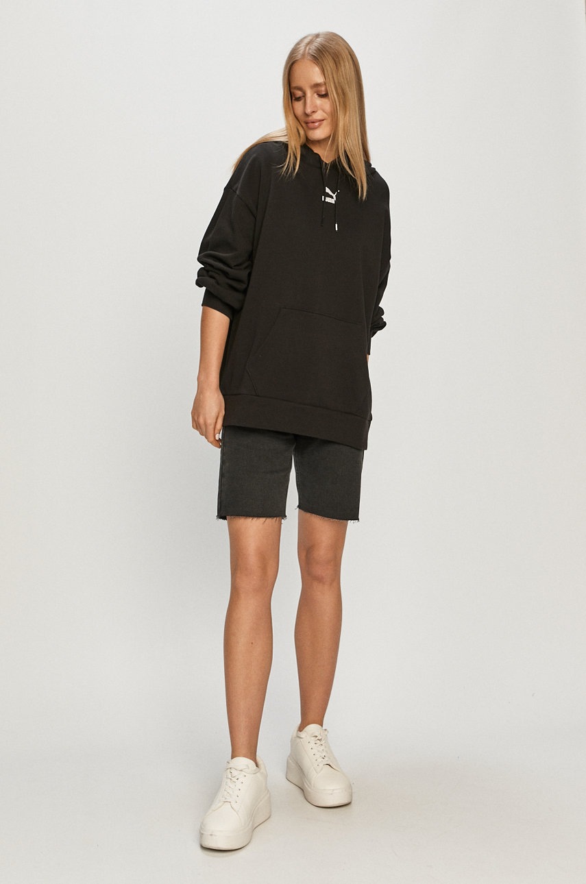 

Хлопковая кофта Puma 530412 женская цвет чёрный гладкая