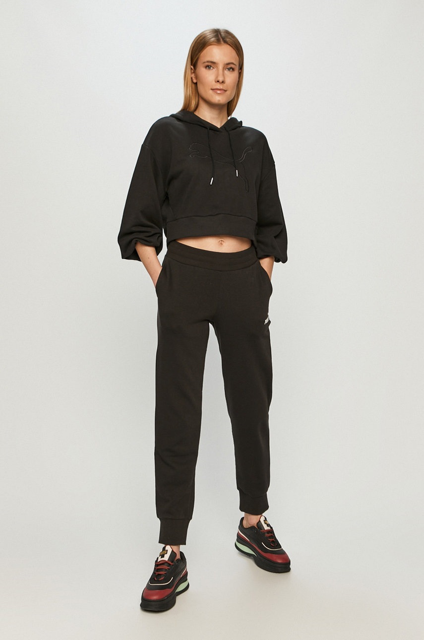 

Кофта Puma 585967 женская цвет чёрный с аппликацией