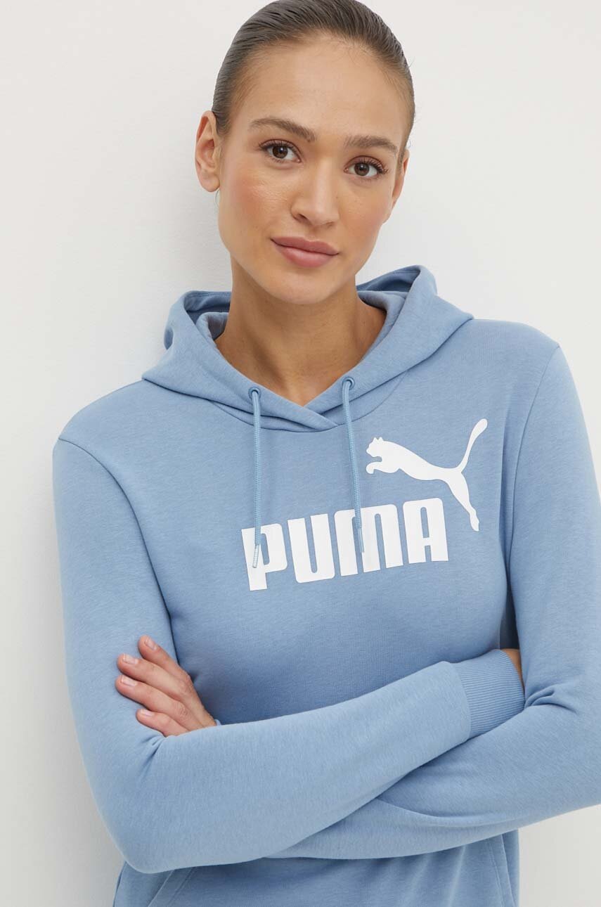 

Суичър Puma в лилаво с качулка принт 586797, Син
