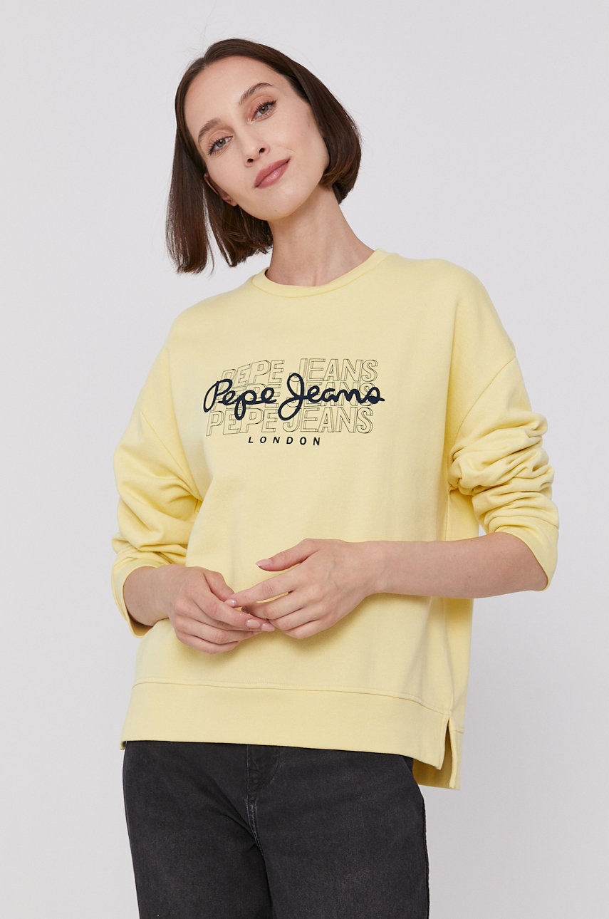 

Кофта Pepe Jeans BERE женская цвет жёлтый с принтом