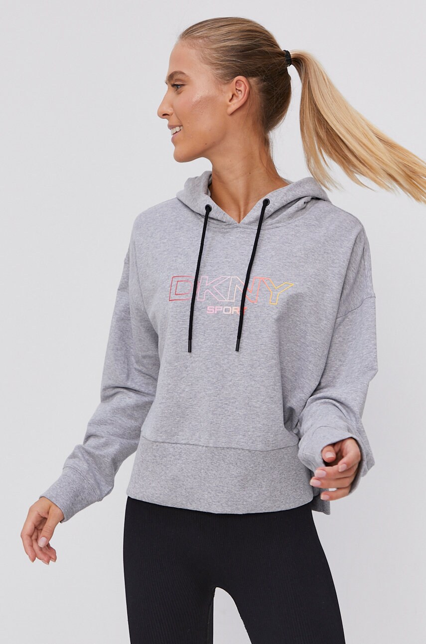 

Кофта Dkny женская цвет серый с принтом