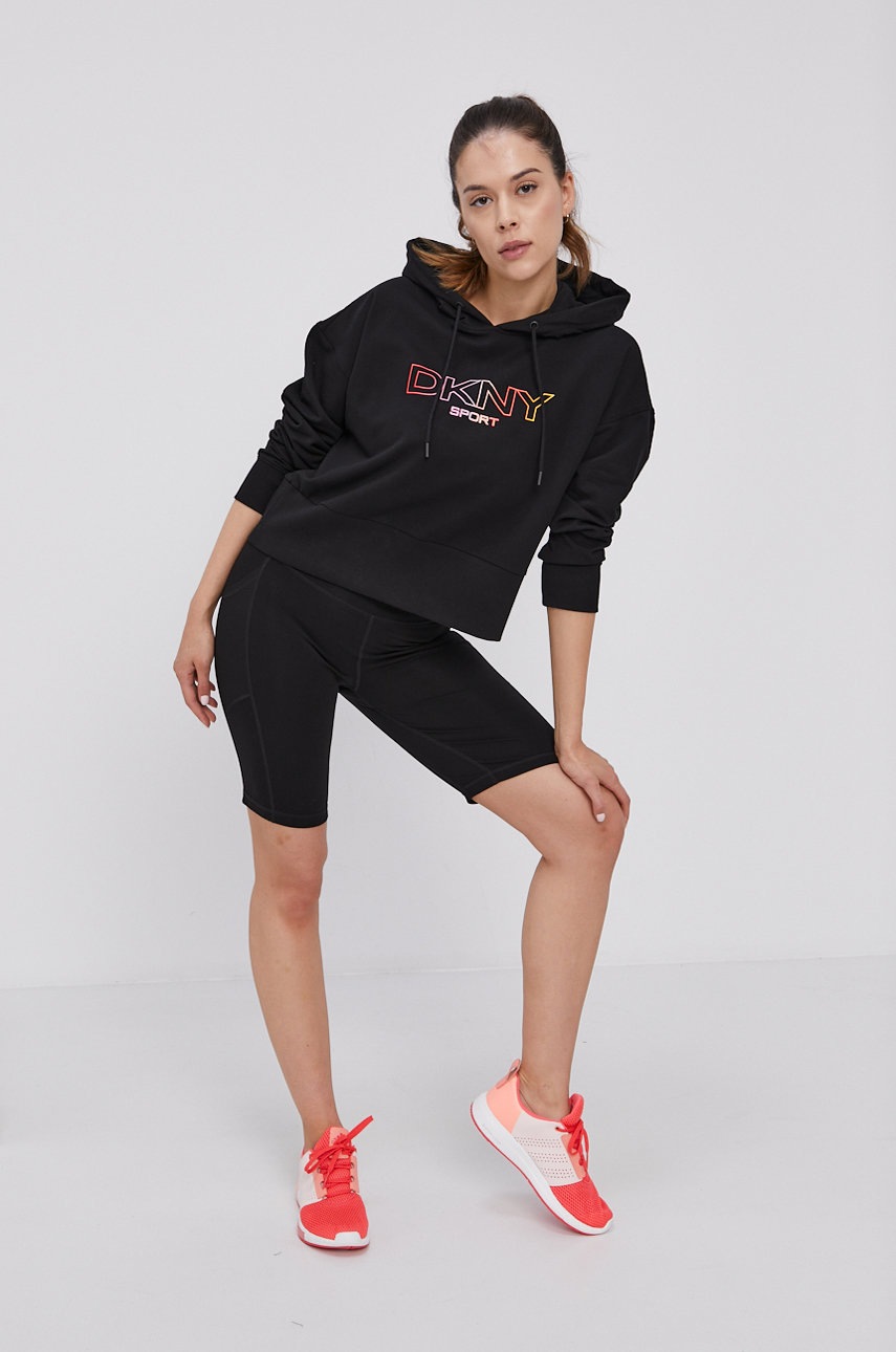 

Кофта Dkny женская цвет чёрный с принтом