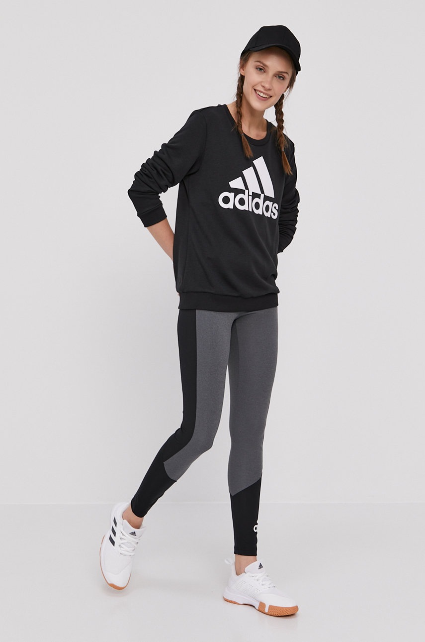 

Кофта adidas жіноча колір чорний з принтом