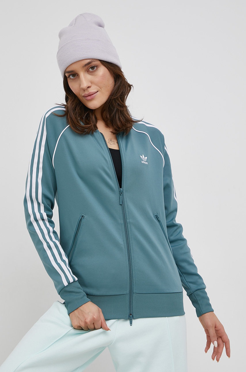 

Суичър adidas Originals GN2944 дамски в черно с апликация, Зелен