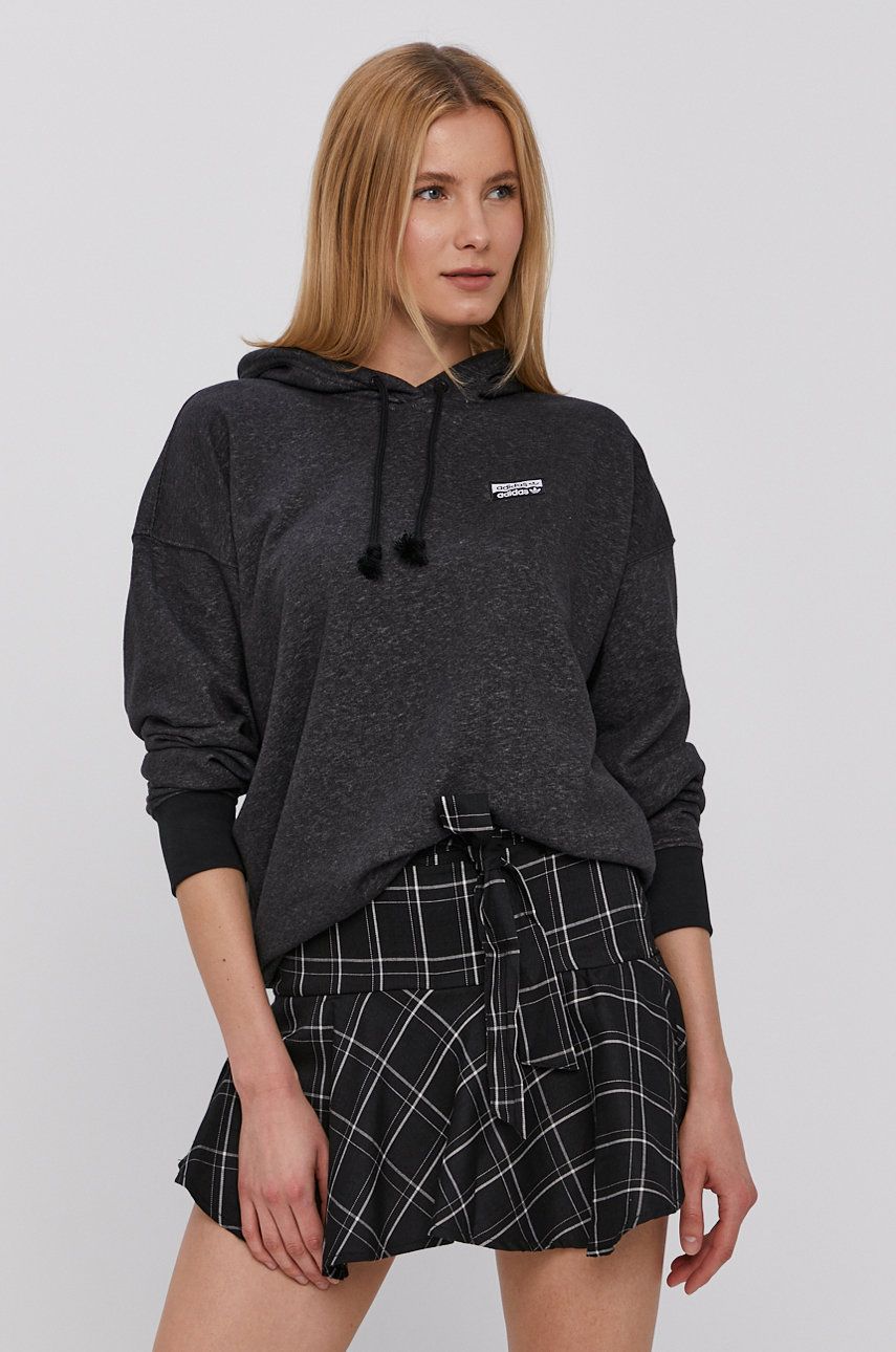 Adidas Originals Bluză femei, culoarea gri, material neted adidas Originals