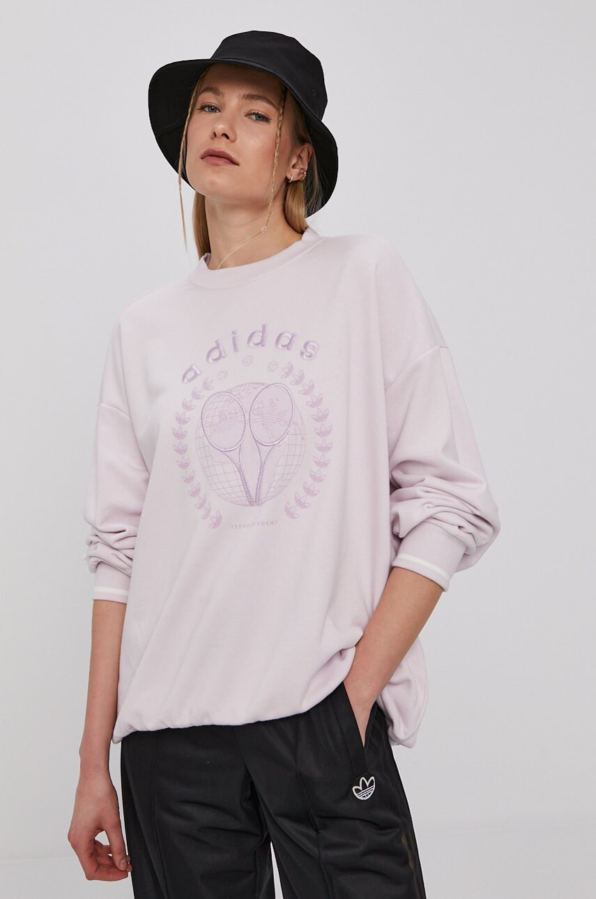 

Кофта adidas Originals GRAPHIC женская цвет розовый с аппликацией