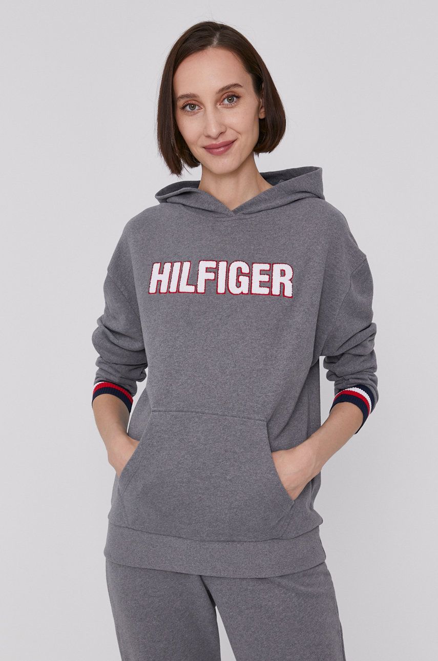 

Кофта Tommy Hilfiger женская цвет серый с аппликацией