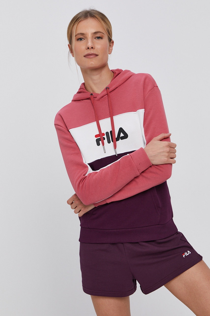 

Кофта Fila женская цвет фиолетовый гладкая
