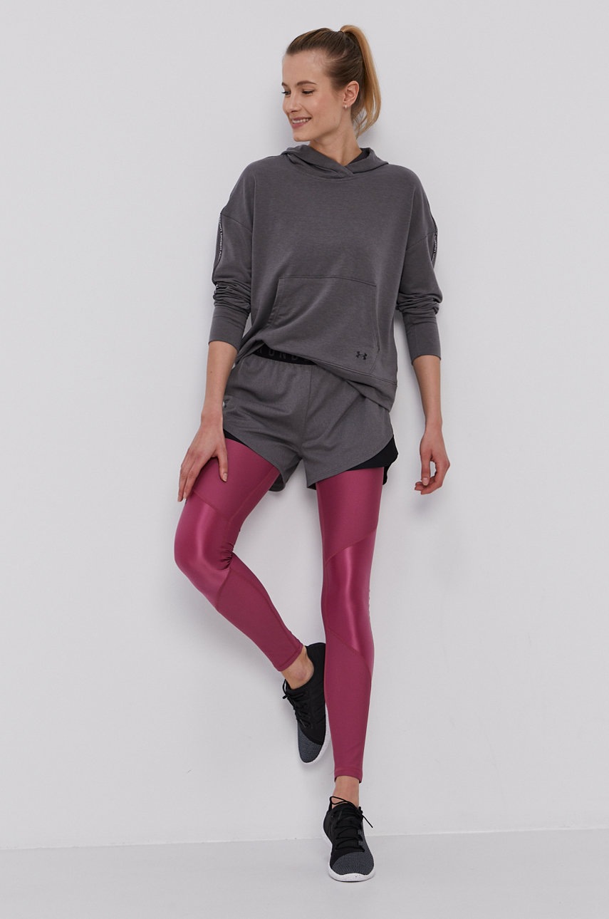 

Кофта Under Armour 1360904 женская цвет серый гладкая