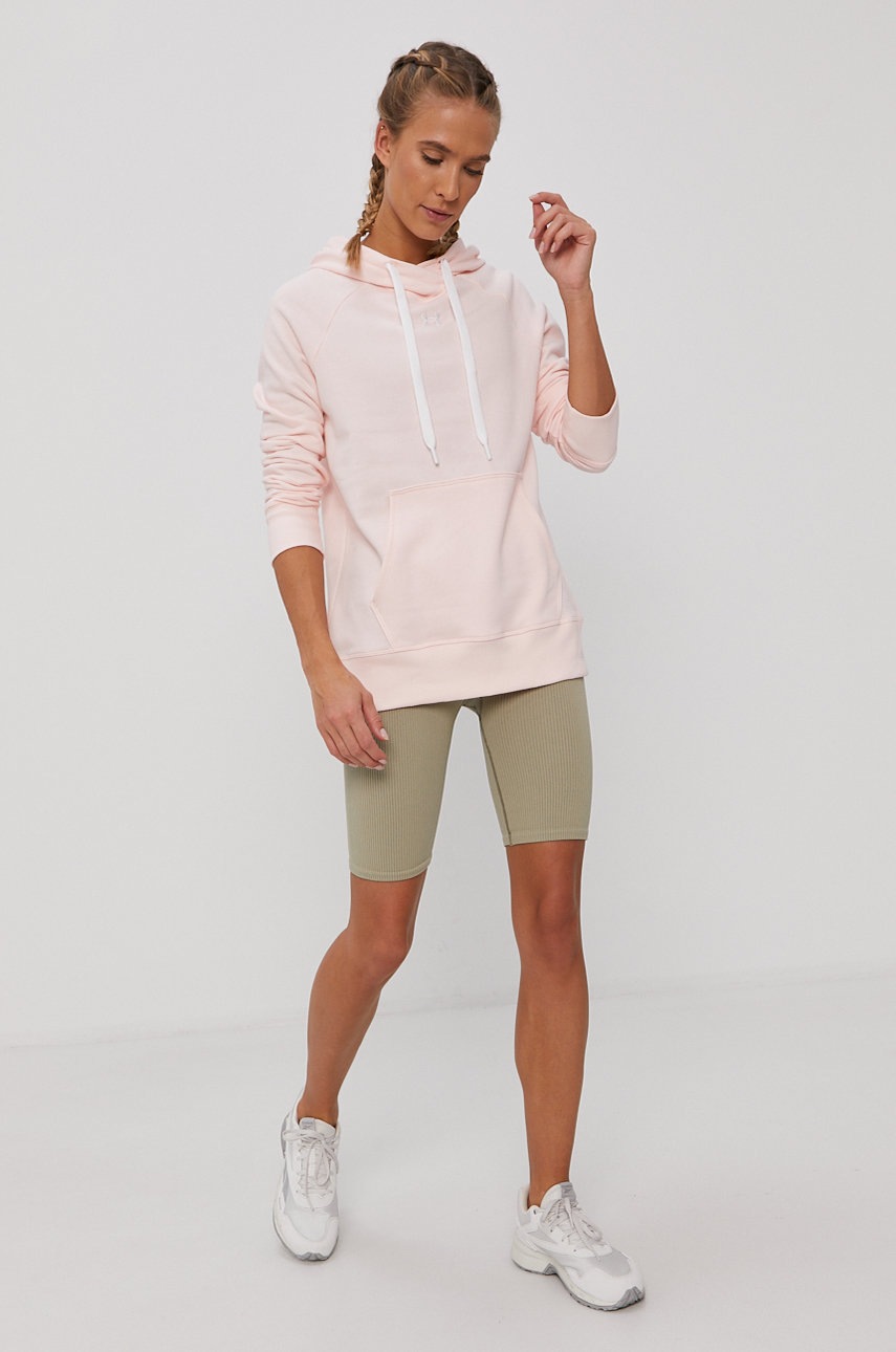 

Кофта Under Armour 1356317 жіноча колір рожевий гладка