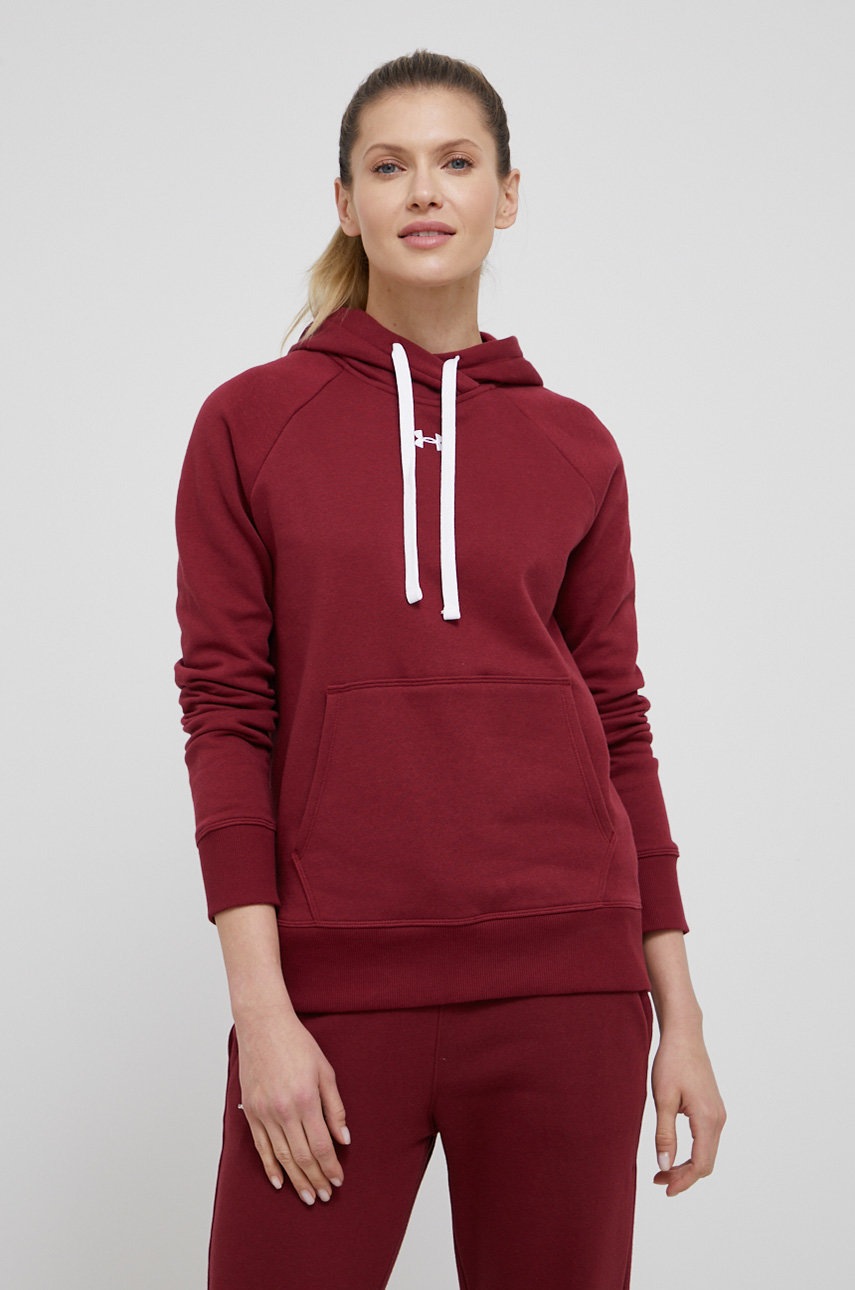 

Суичър Under Armour дамски в бордо с изчистен дизайн