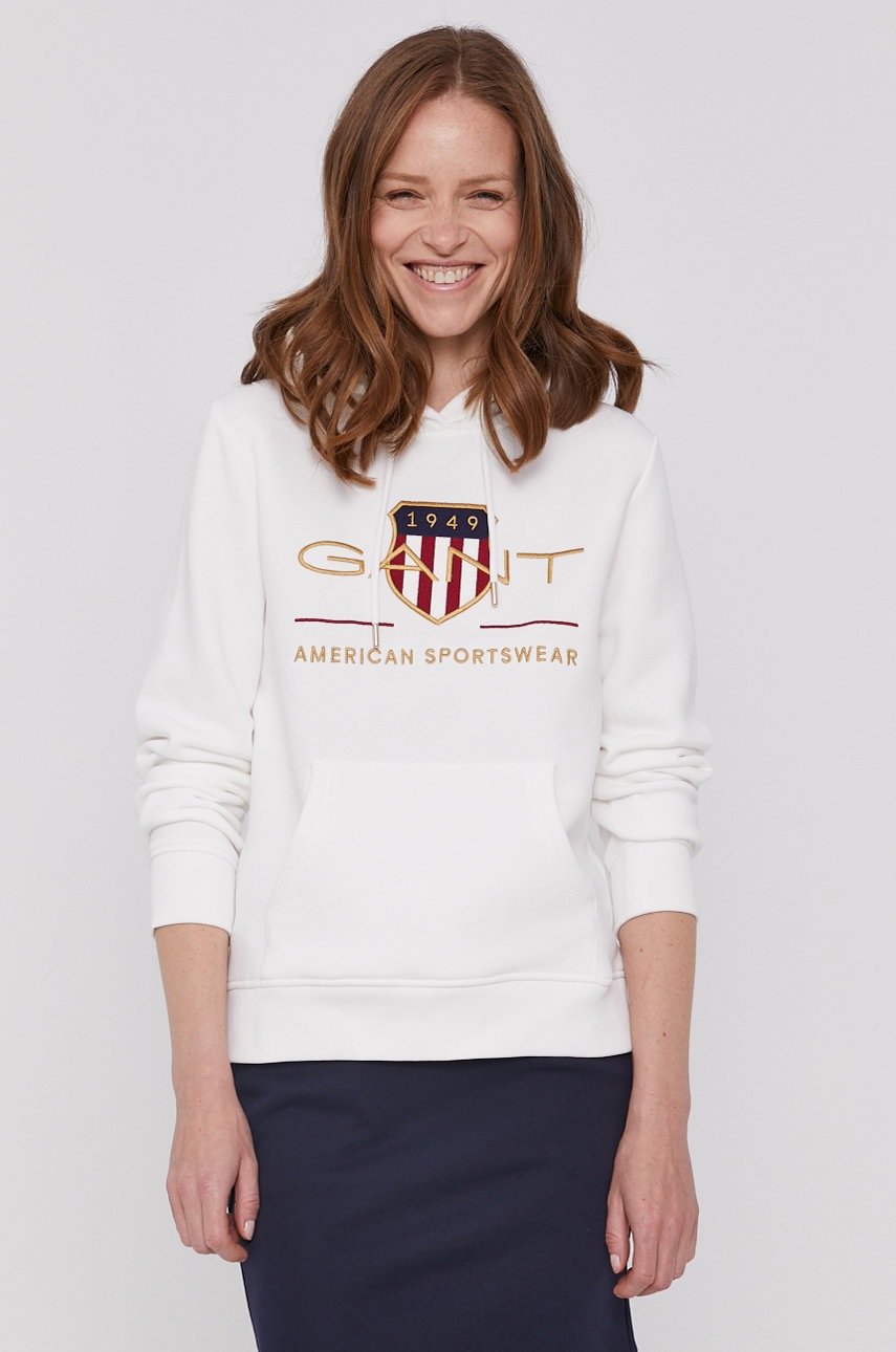 

Кофта Gant жіноча колір білий з аплікацією