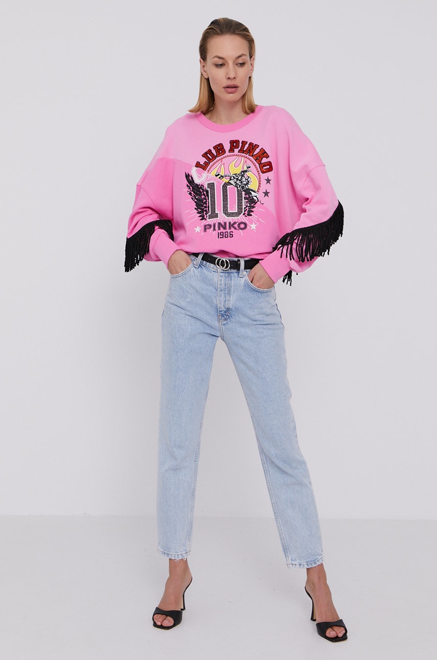 

Кофта Pinko женская цвет розовый с аппликацией