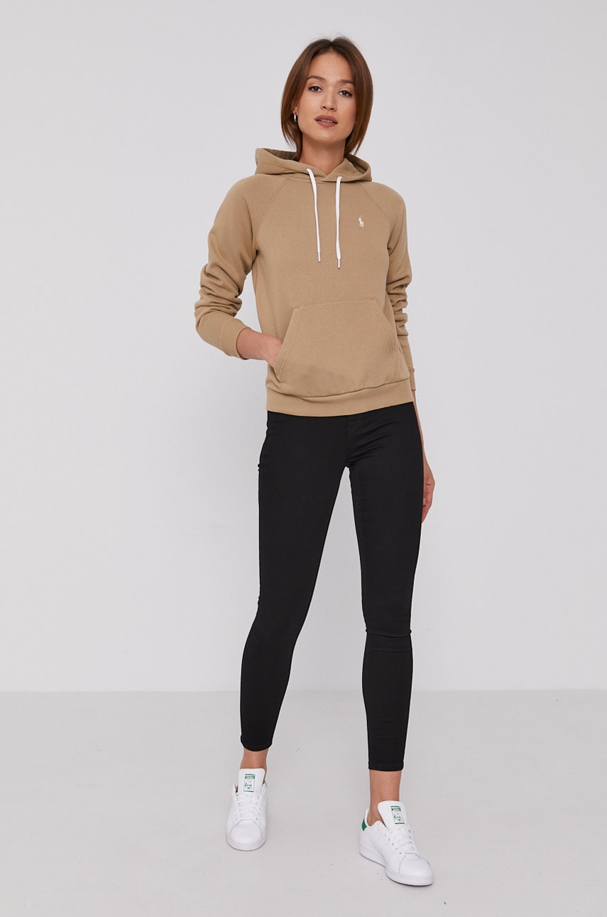 

Кофта Polo Ralph Lauren жіноча колір бежевий гладка