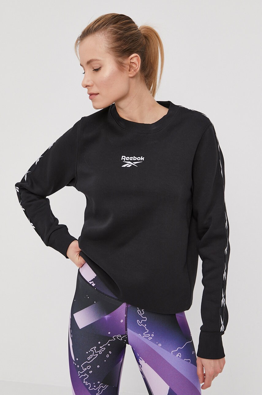 

Кофта Reebok женская цвет чёрный гладкая