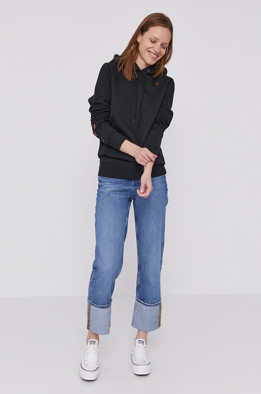 

Кофта G-Star Raw женская цвет чёрный гладкая