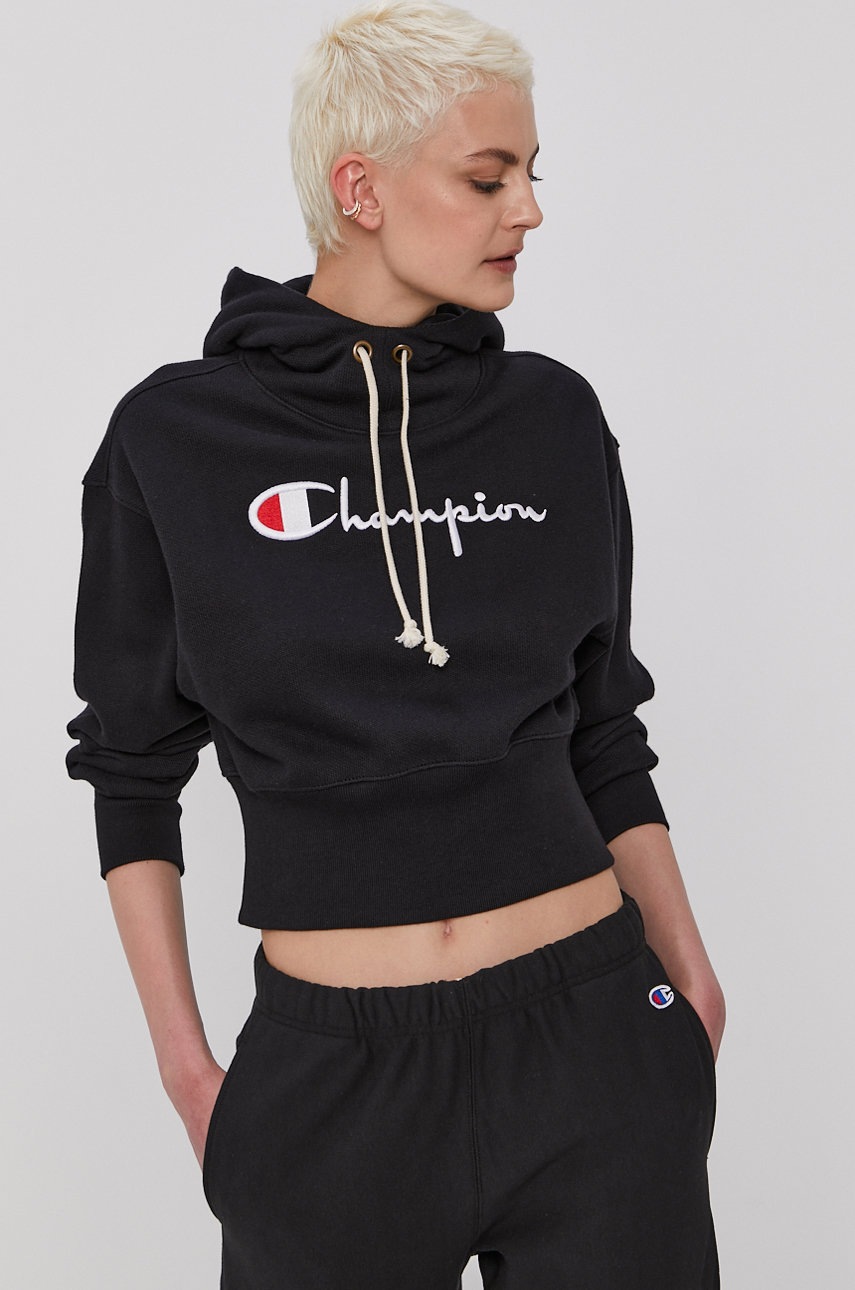

Кофта Champion 112552 женская цвет чёрный с аппликацией