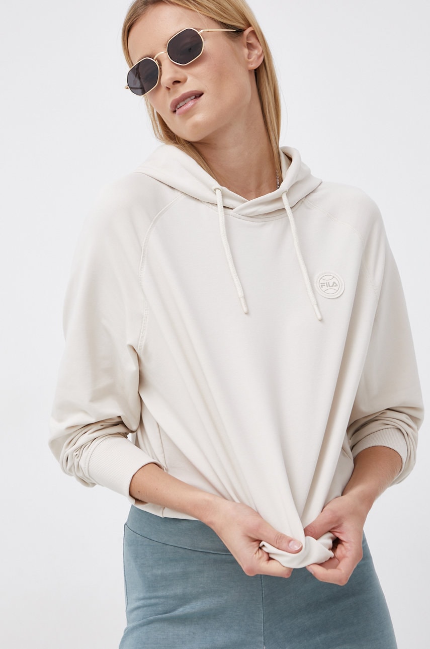 Fila bluză femei, culoarea galben, material neted