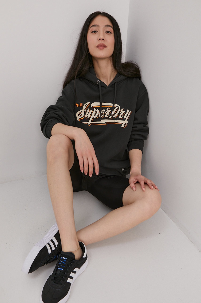 

Кофта Superdry жіноча колір зелений з принтом