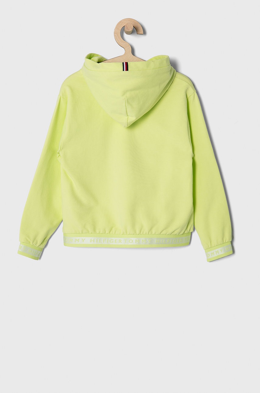 

Дитяча кофта Tommy Hilfiger колір зелений гладка