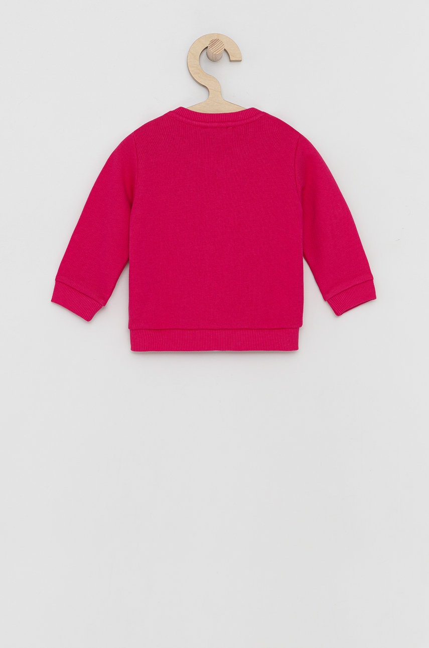 

Детская хлопковая кофта United Colors of Benetton цвет розовый с принтом