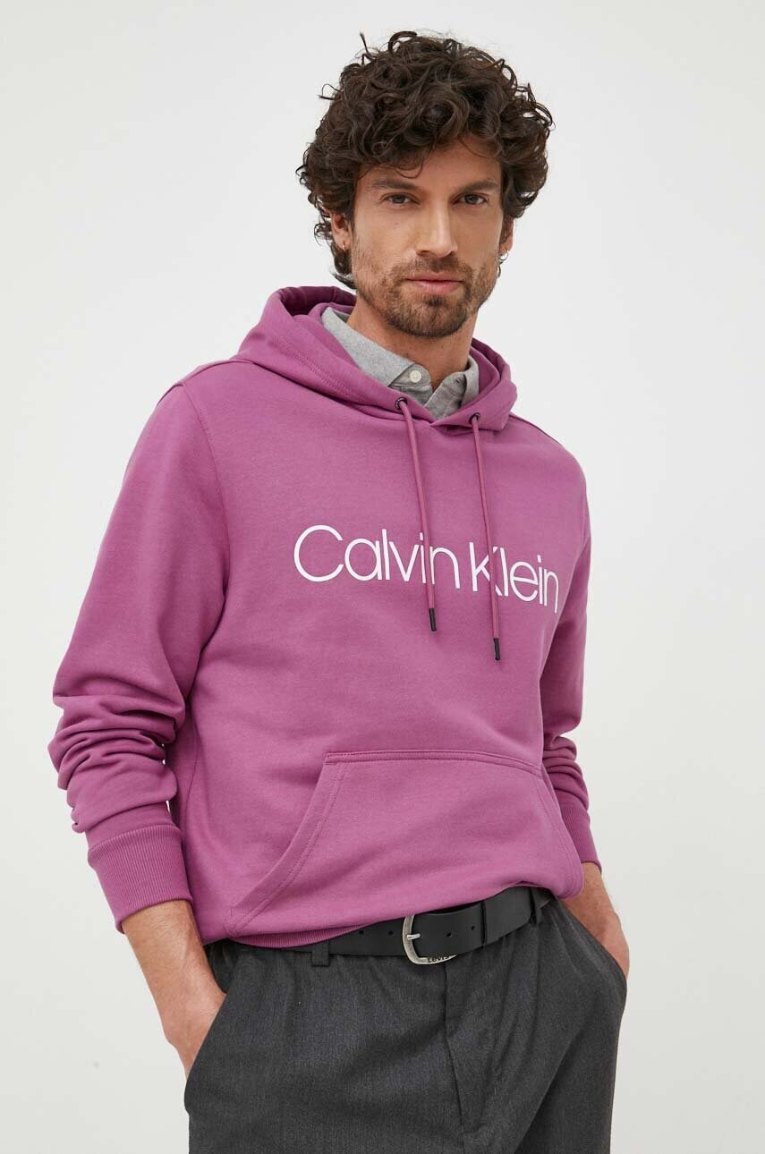 

Calvin Klein Памучен суичър, Розов