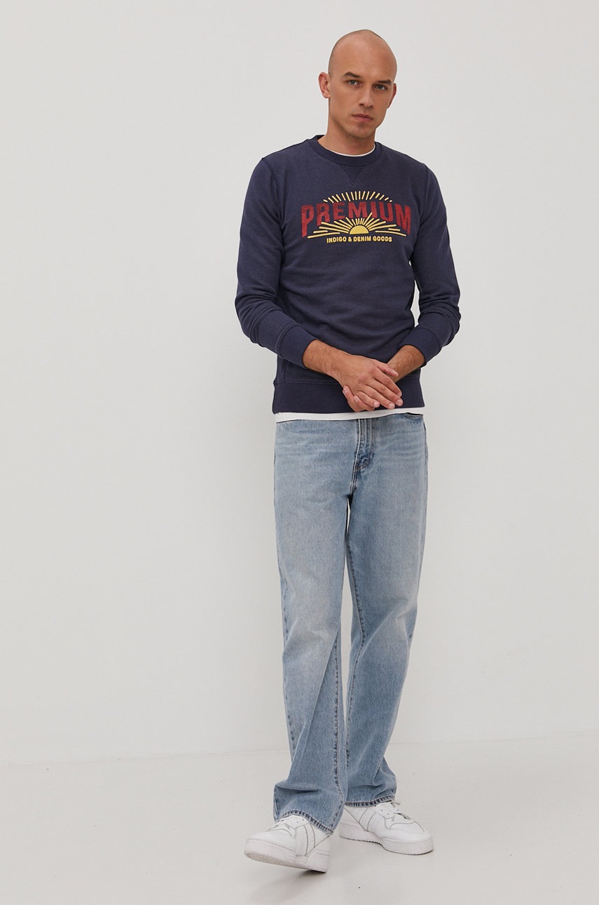 

Кофта Premium by Jack&Jones мужская цвет синий с аппликацией