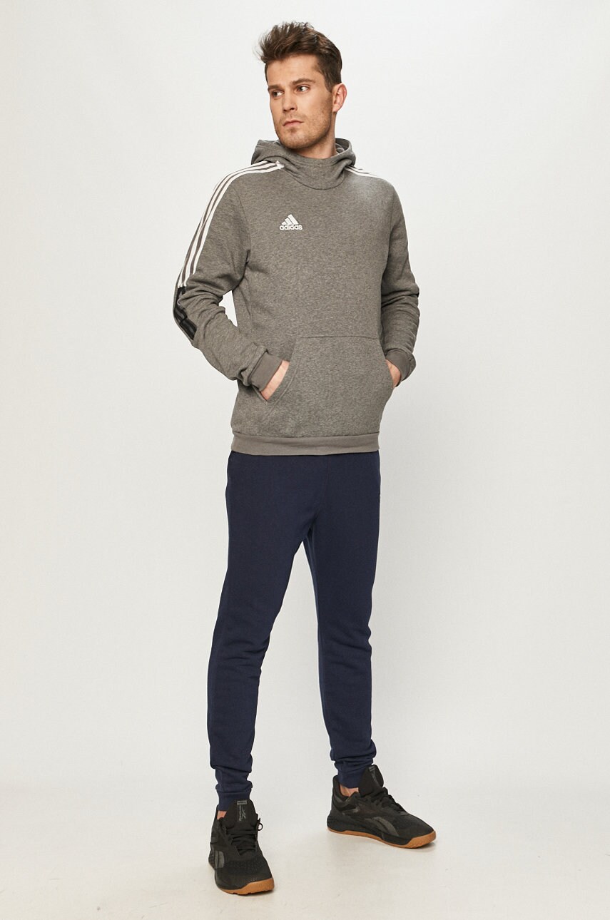 

Кофта adidas Performance мужская цвет серый гладкая