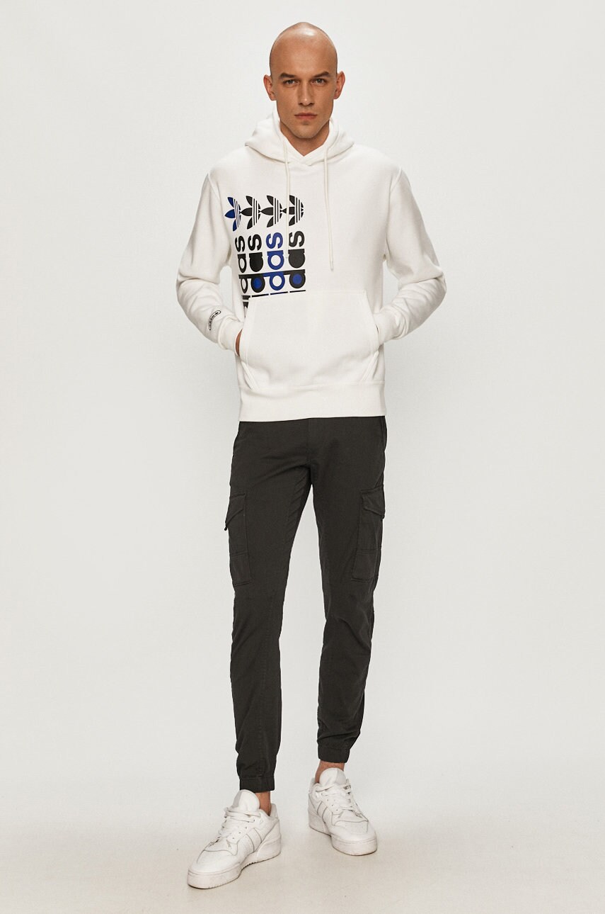 

Кофта adidas Originals чоловіча колір білий з принтом