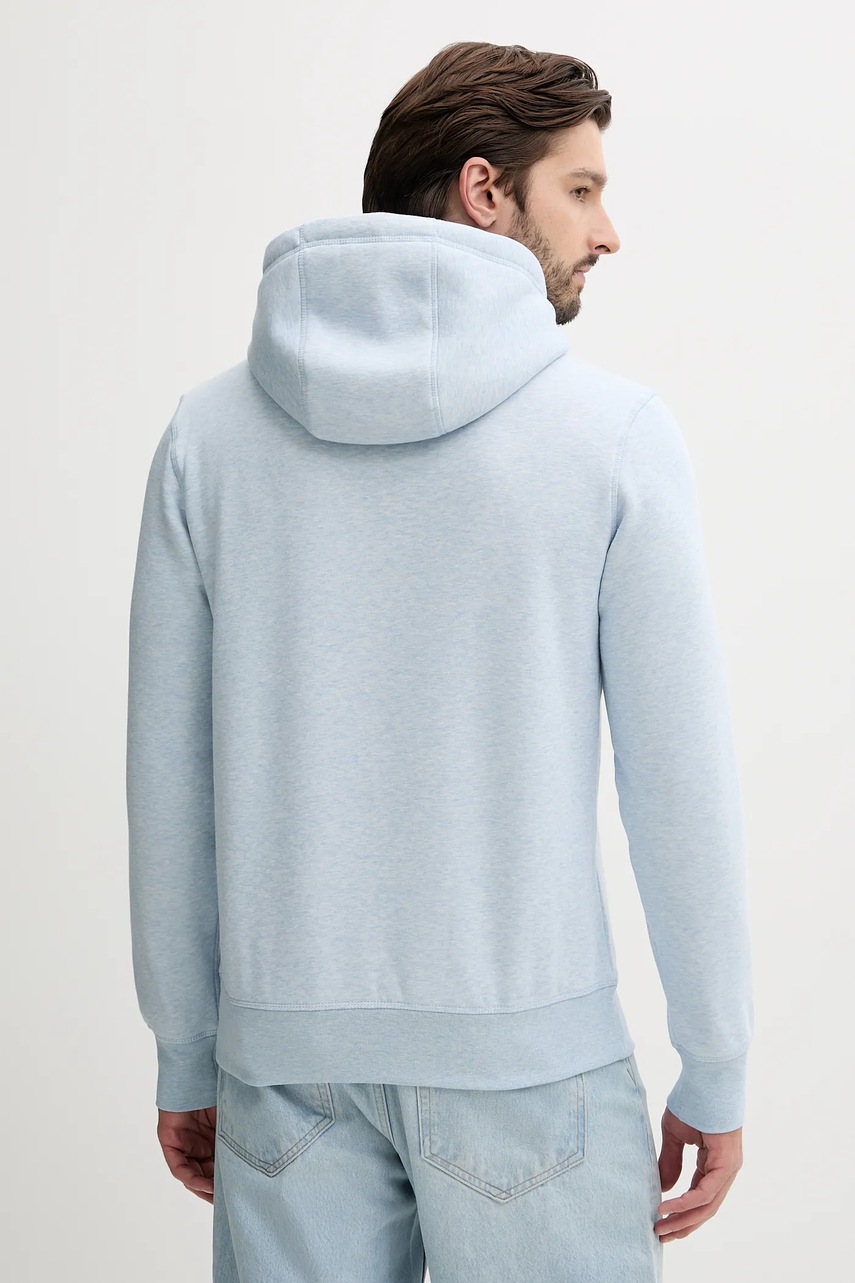 Кофта Tommy Hilfiger цвет бирюзовый с капюшоном с аппликацией MW0MW11599 Кофта Tommy Hilfiger цвет бирюзовый с капюшоном с аппликацией MW0MW11599