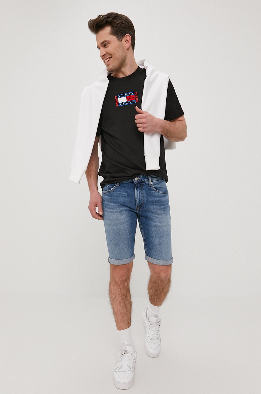 

Кофта Tommy Jeans чоловіча колір білий з аплікацією