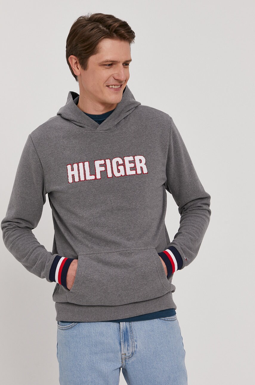 

Кофта Tommy Hilfiger мужская цвет серый с аппликацией