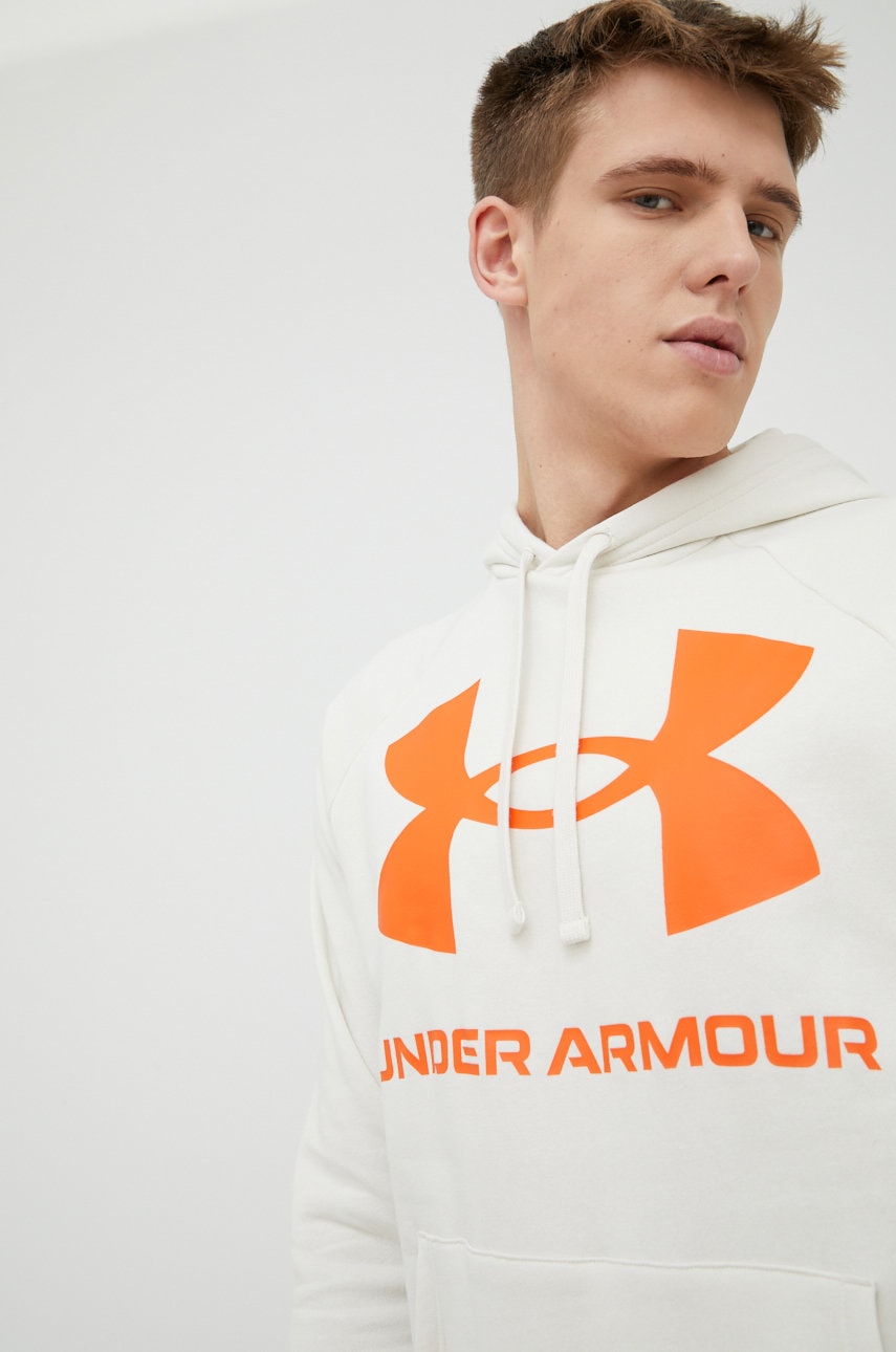 Under Armour Bluza 1357093 Barbati, Culoarea Bej, Cu Imprimeu 1357093-652