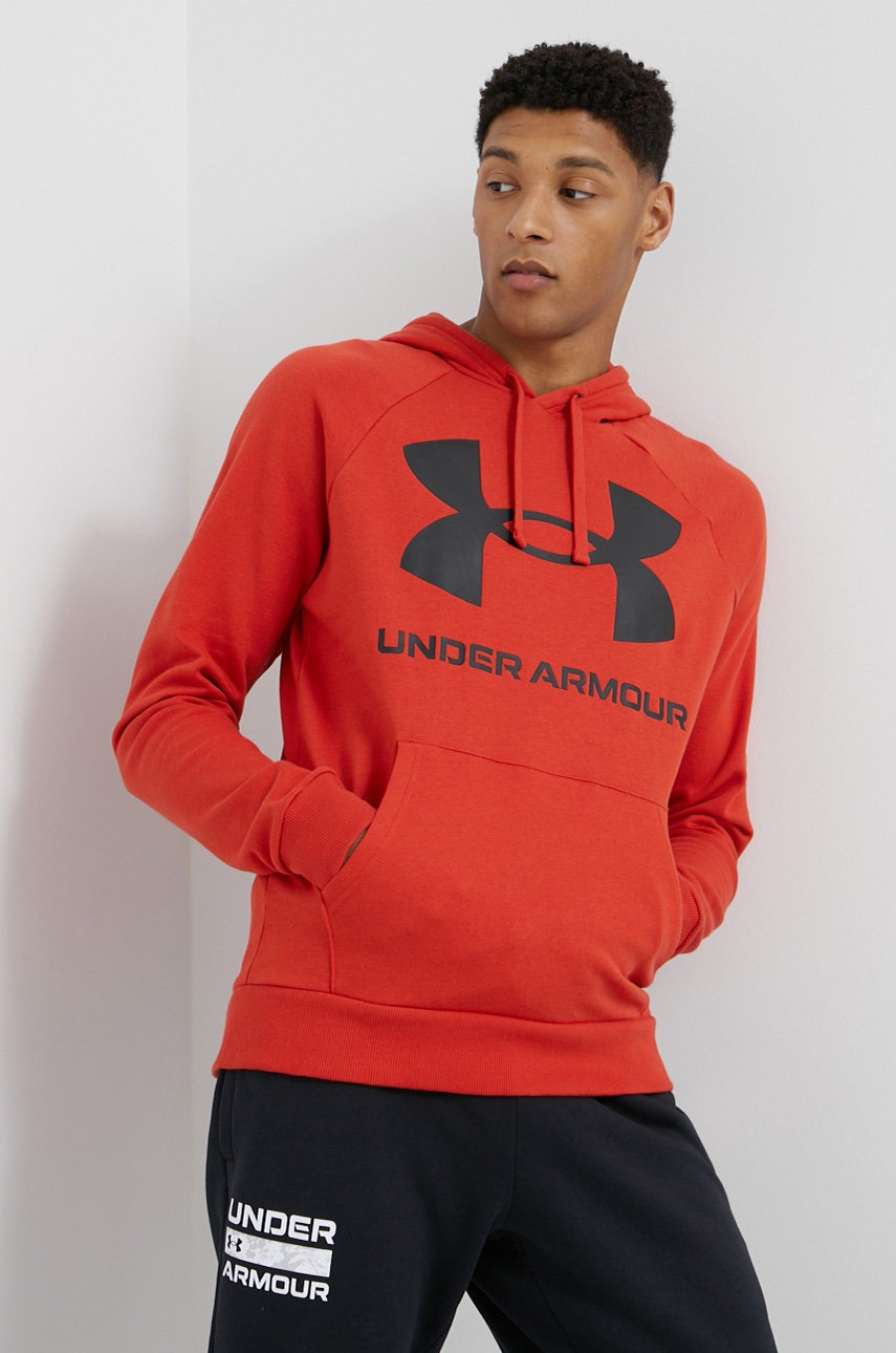 

Суичър Under Armour мъжки в червено с принт, Червен